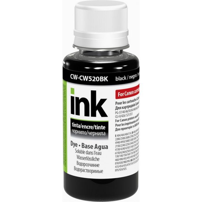 Чернила ColorWay Canon PGI-5/520/PG-40/37/440/510/512/CLI8 Black (CW-CW520BK01)