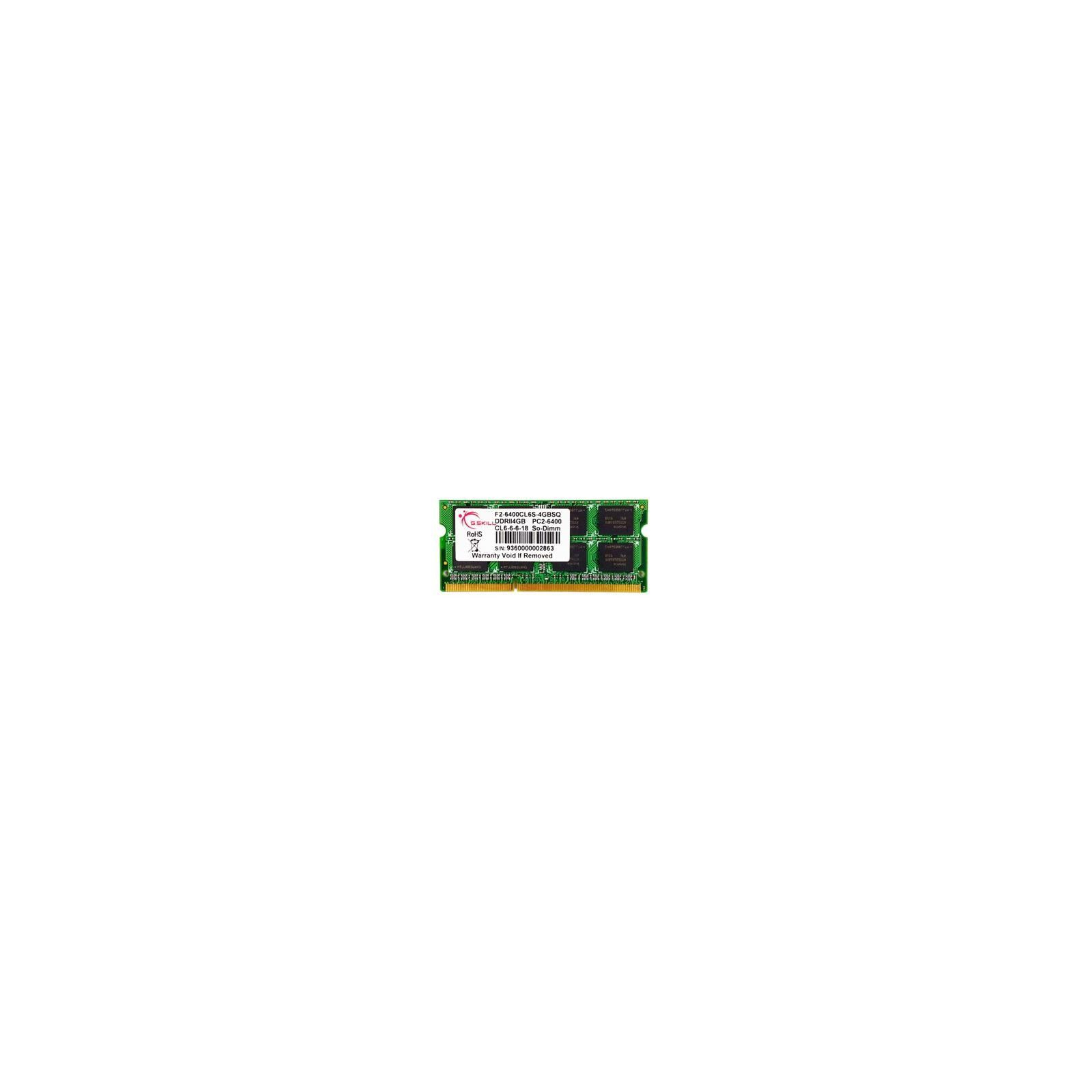 Модуль пам'яті для ноутбука SoDIMM DDR2 4GB 800 MHz G.Skill (F2-6400CL6S-4GBSQ)