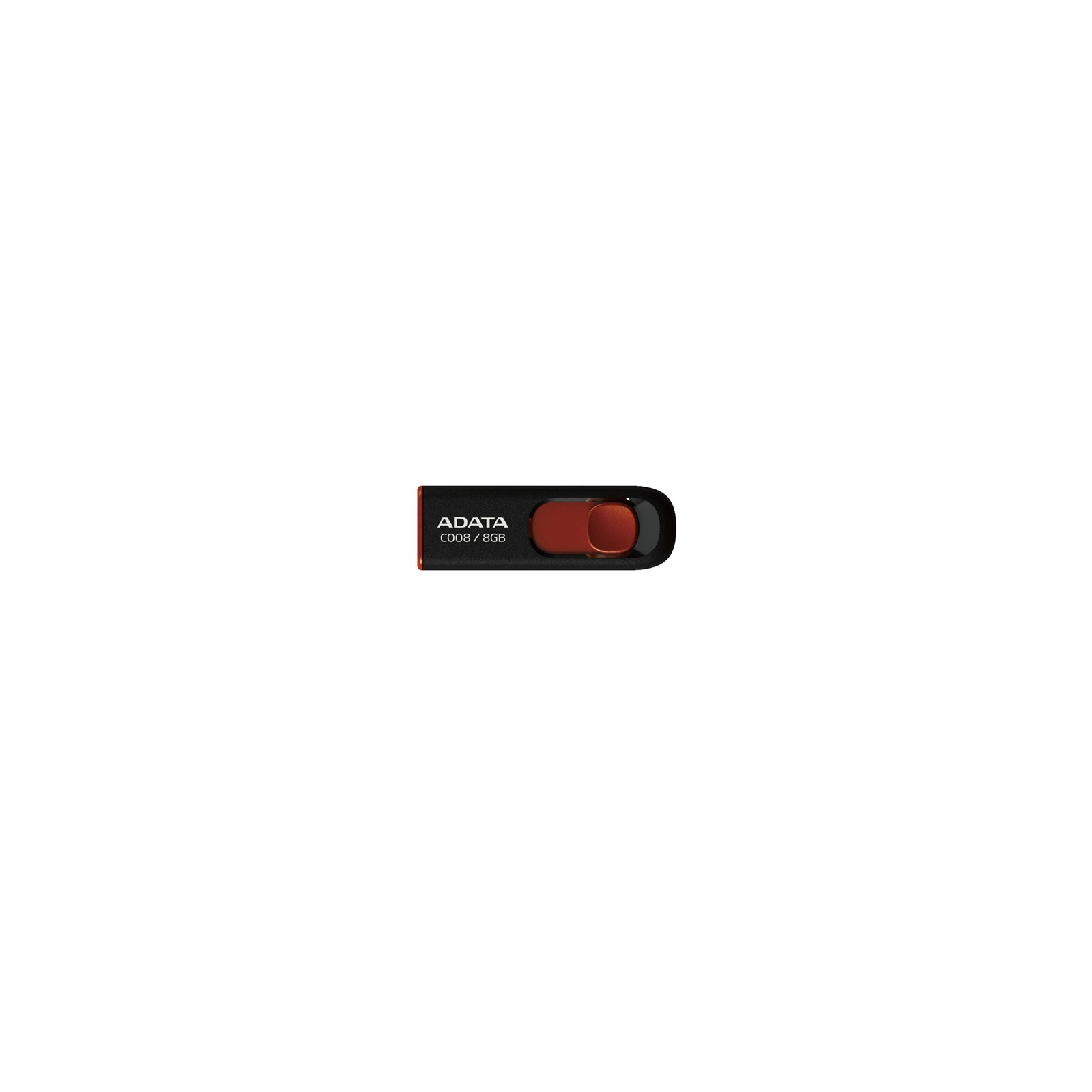 USB флеш накопичувач ADATA 8Gb C008 black+red (AC008-8G-RKD)