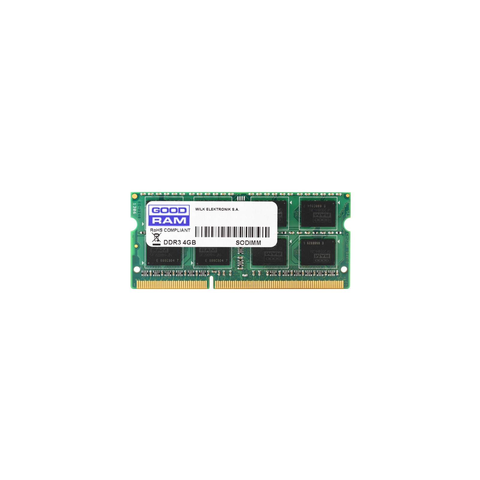 Модуль пам'яті для ноутбука SoDIMM DDR3 4GB 1600 MHz Goodram (GR1600S364L11/4G)