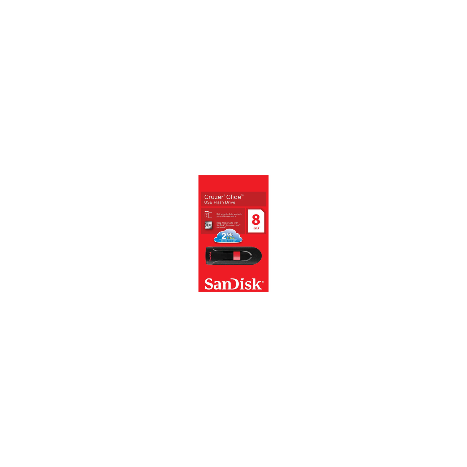 USB флеш накопичувач SanDisk 8Gb Cruzer Glide (SDCZ60-008G-B35) зображення 3