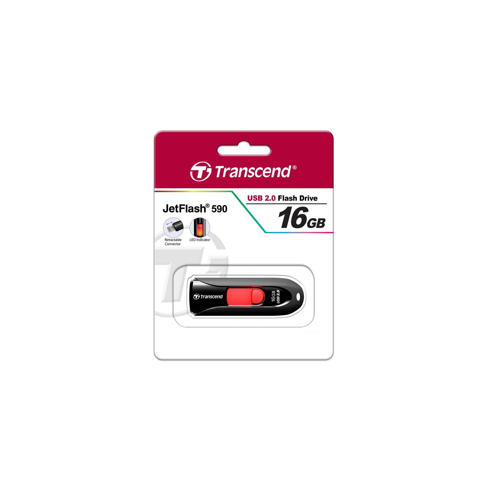 USB флеш накопичувач Transcend 16GB JetFlash 590 White USB 2.0 (TS16GJF590W) зображення 5