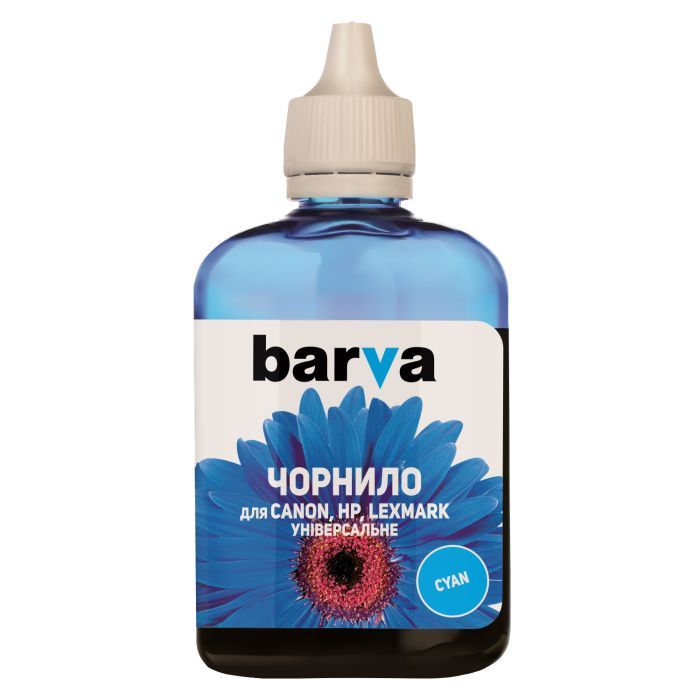 Чернила Barva CANON/HP/Lexmark Universal №4 CYAN 180г (CU4-476)