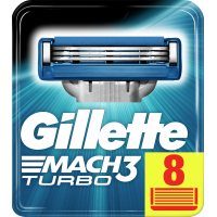 Сменные кассеты Gillette Mach 3 Turbo 8 шт (3014260331320)