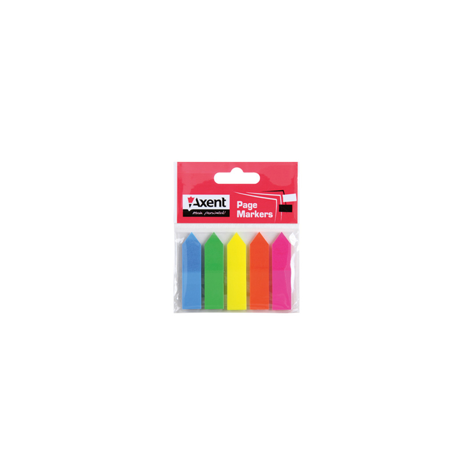 Стікер-закладка Axent Plastic bookmarks 5х12х50mm, 125шт, arrows, neon colors mix (2440-02-А) зображення 2