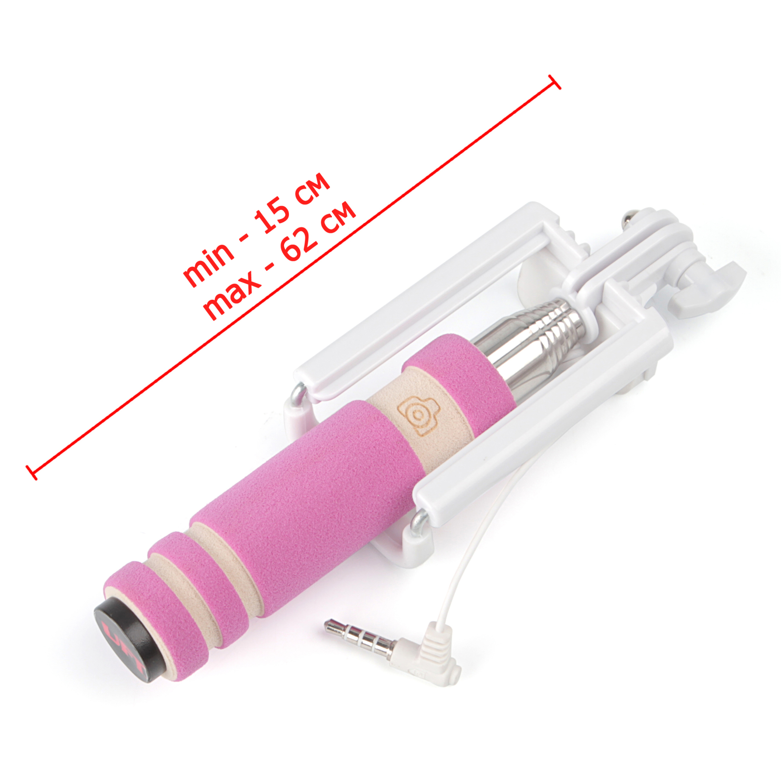 Монопод для селфи UFT SS8 COMPACT со шнуром Pink (SS8 COMPACT Pink) изображение 5