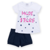 Набір дитячого одягу Breeze футболка із зірочками з шортами (9036-104G-white)