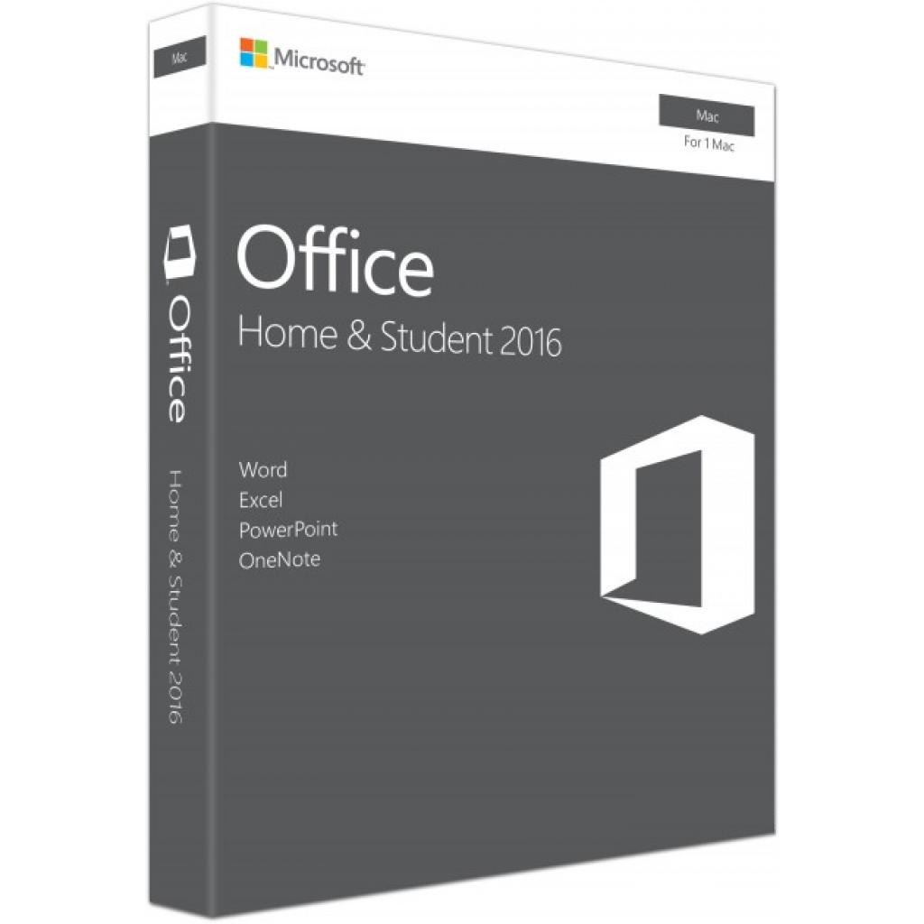 Офісний додаток Microsoft Office Mac 2016 Home and Student English Medialess P2 (GZA-00997)