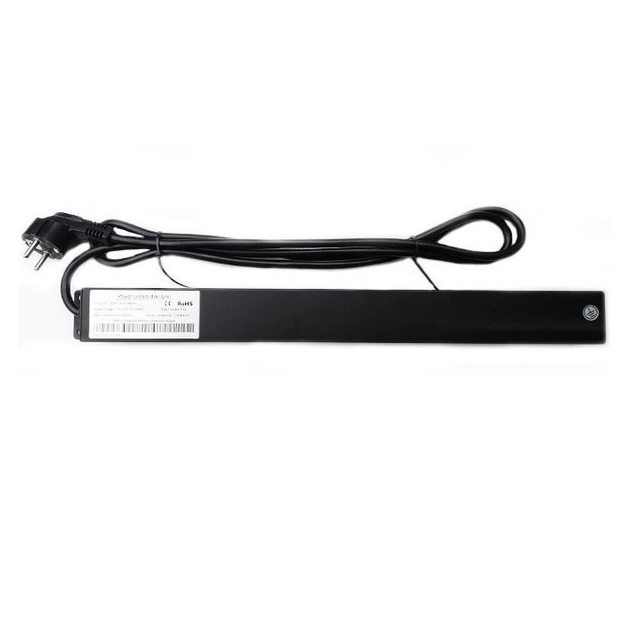 Силовой блок Eserver 19" 9 розеток, кабель 1.8м, алюм. корпус PDU 220В, 16А (WT-2261A-GER-9WAY) изображение 3