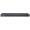 Силовой блок Eserver 19" 9 розеток, кабель 1.8м, алюм. корпус PDU 220В, 16А (WT-2261A-GER-9WAY)