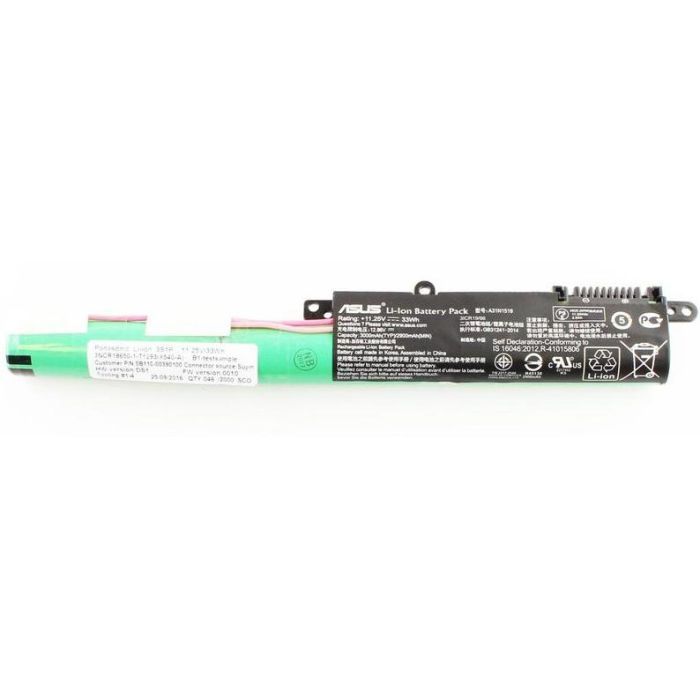 Аккумулятор для ноутбука ASUS X540 A31N1519, 3350mAh (36Wh), 3cell, 10.8V, Li-ion, черная (A47173)
