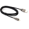 Дата кабель USB 2.0 AM to Lightning 1.0m 2-sides usb nylon black Vinga (VCPDCL2SNB1BK) изображение 3