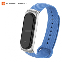Ремешок для фитнес браслета Armorstandart Carbon Silicone Series для Xiaomi Mi Band 4/3 Royal Blue (ARM55190)