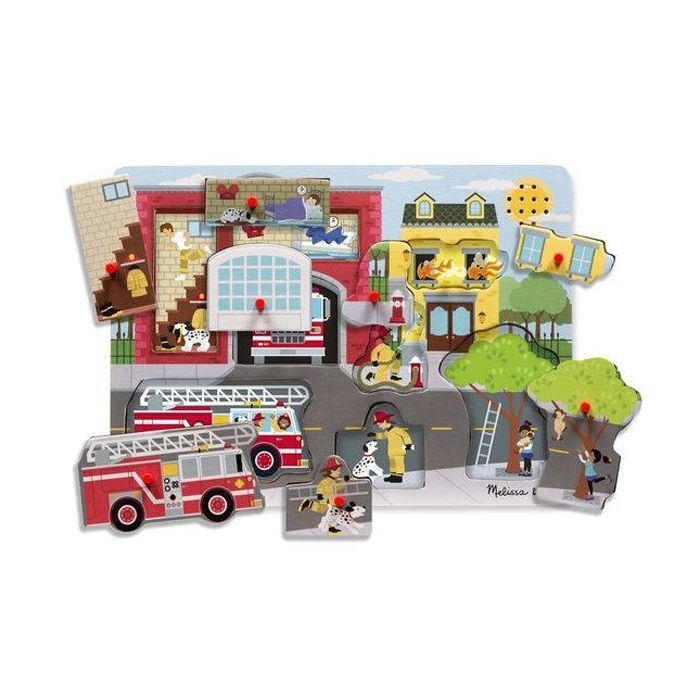 Развивающая игрушка Melissa&Doug Звуковой пазл "Пожарная часть" (MD10736) изображение 3