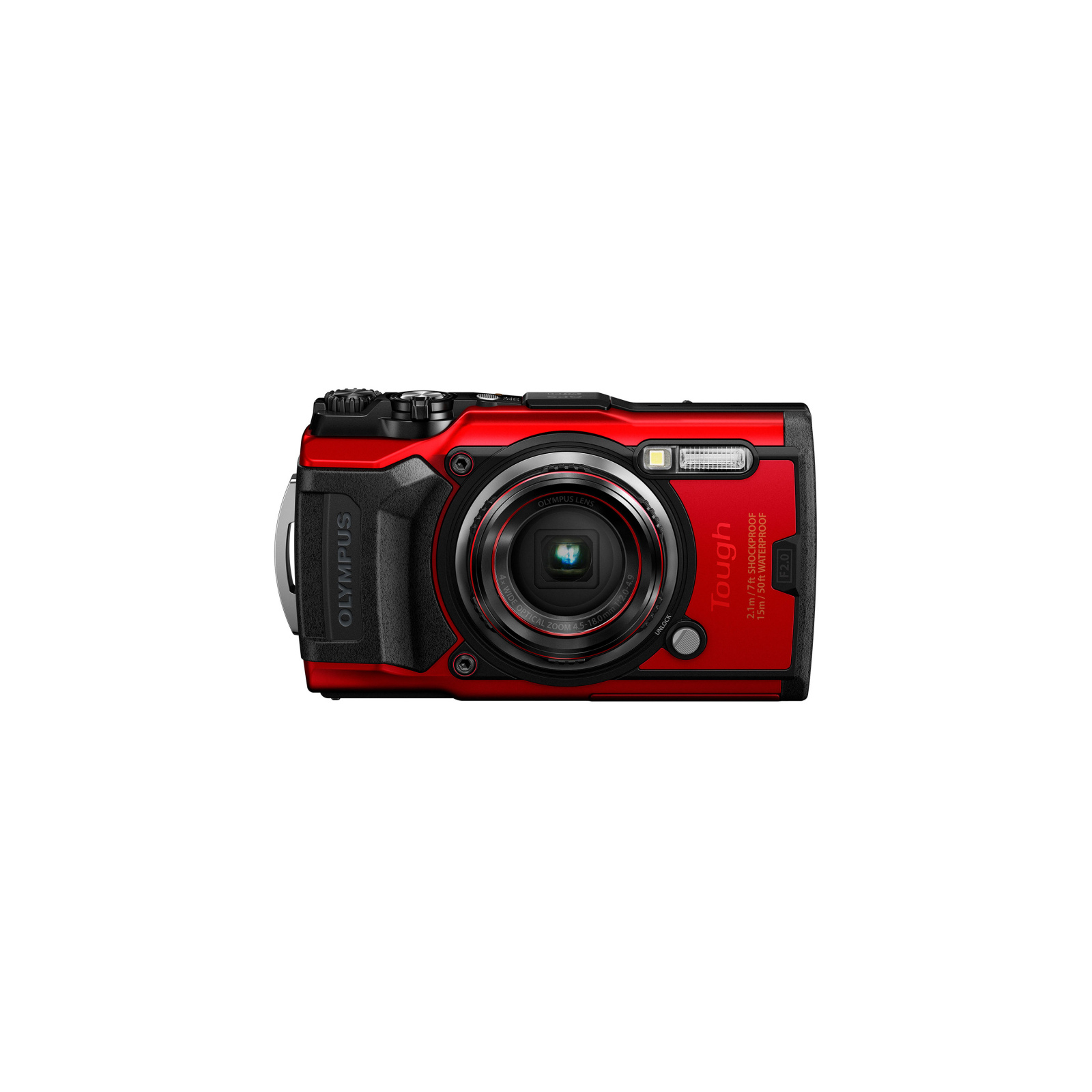 Цифровий фотоапарат Olympus TG-6 Red (Waterproof - 15m; GPS; 4K; Wi-Fi) (V104210RE000)