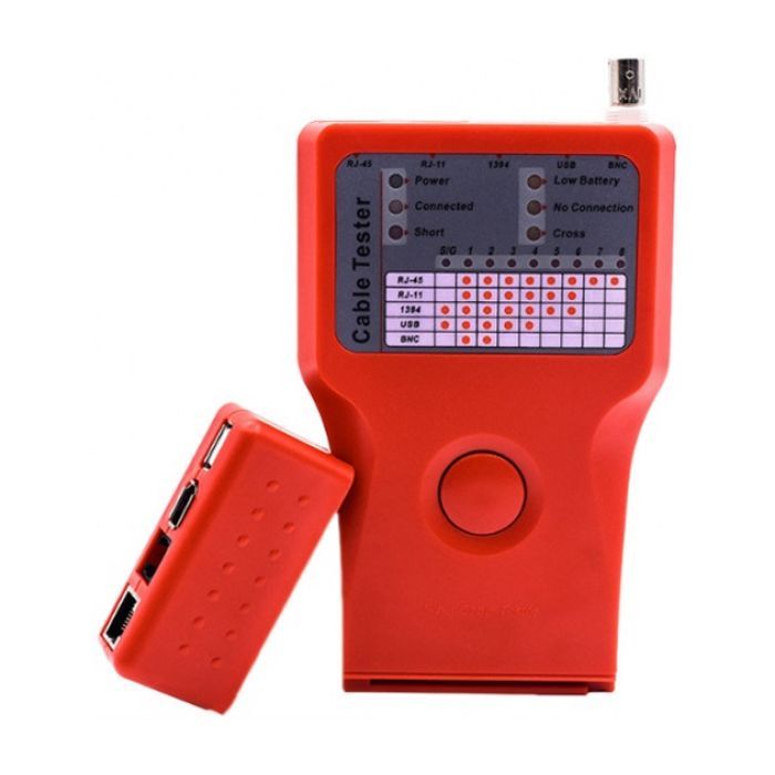 Тестер кабельний 5 в 1 -> RJ-45/RJ-11/BNC/USB/1394 Merlion (KTRJUSB)