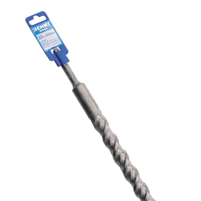 Бур Зеніт "ПРОФІ" SDS-Plus 25x800 мм, спіраль 4S (20025800) зображення 3