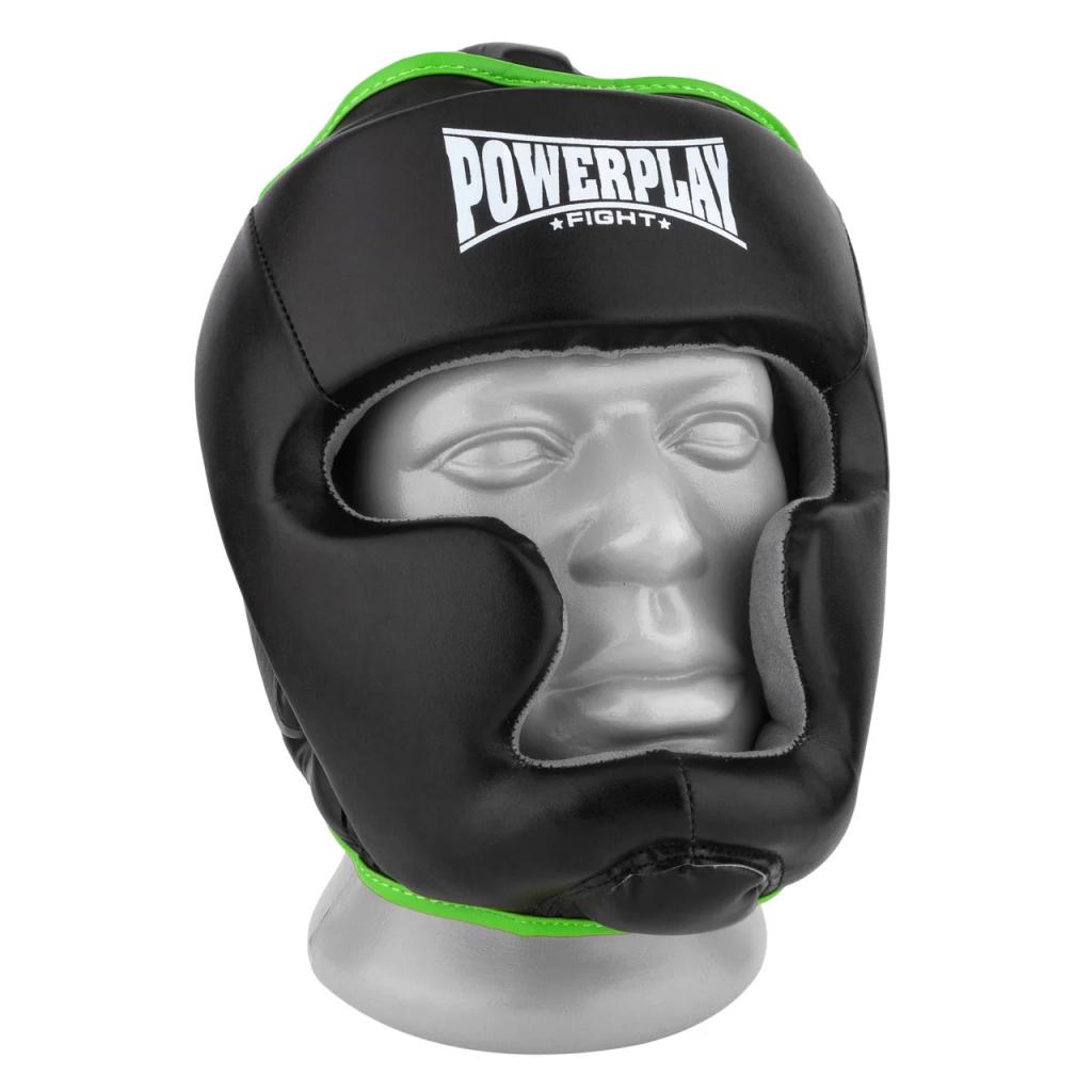 Боксерский шлем PowerPlay 3068 M Black/Green (PP_3068_M_Black/Green) изображение 2