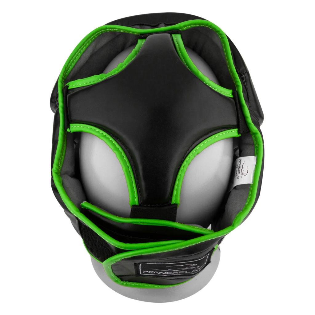 Боксерский шлем PowerPlay 3068 M Black/Green (PP_3068_M_Black/Green) изображение 4