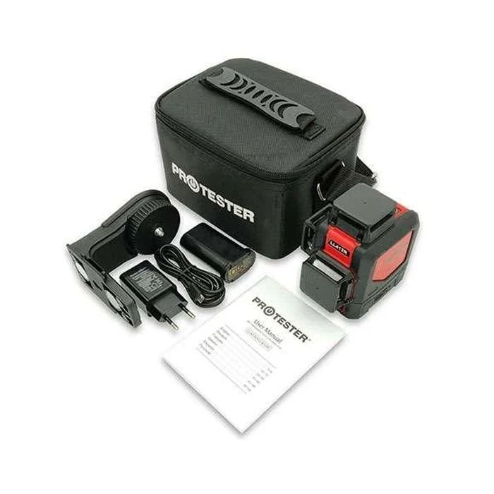Лазерный нивелир Protester 3x360° H360/2xV360, красный луч (LL412R) изображение 3