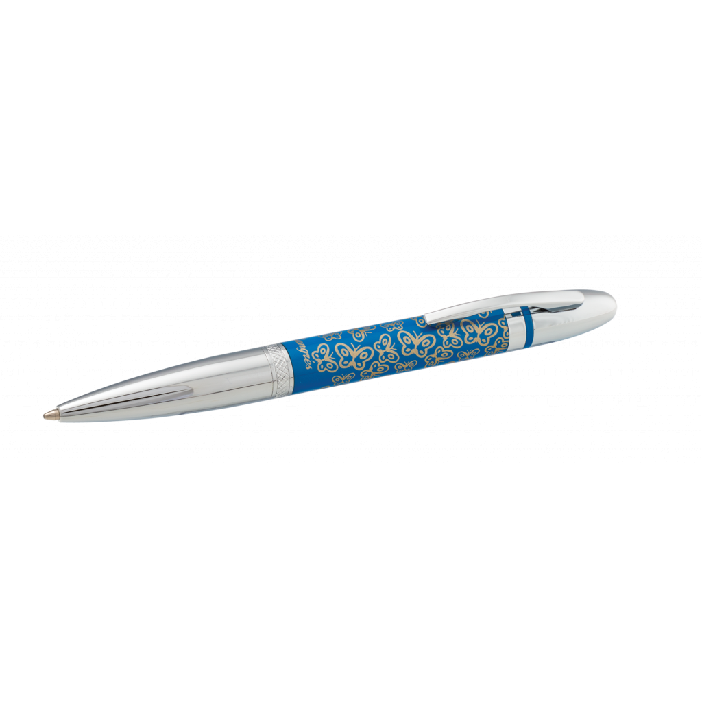 Ручка шариковая Langres набор ручка + крючок для сумки Papillon Синий (LS.122010-02) изображение 3