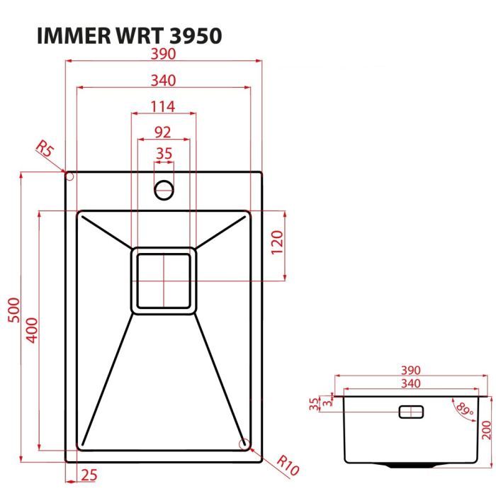 Мойка кухонная Weilor IMMER WRT 3950 изображение 7