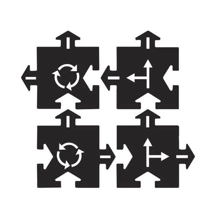 Ігровий набір Waytoplay додаткових елементів Перехрестя 4 дорожні частини (063) зображення 2