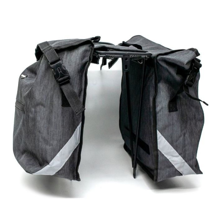 Велосумка на багажник Bravvos F-088 35x30x13 cm Grey (BIB-029) изображение 2