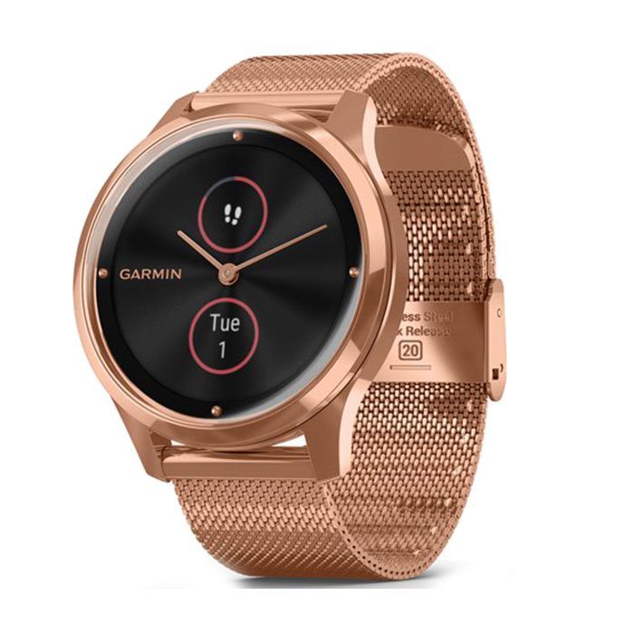 Смарт-часы Garmin vivomove Luxe, Rose Gold, Milanese (010-02241-24)