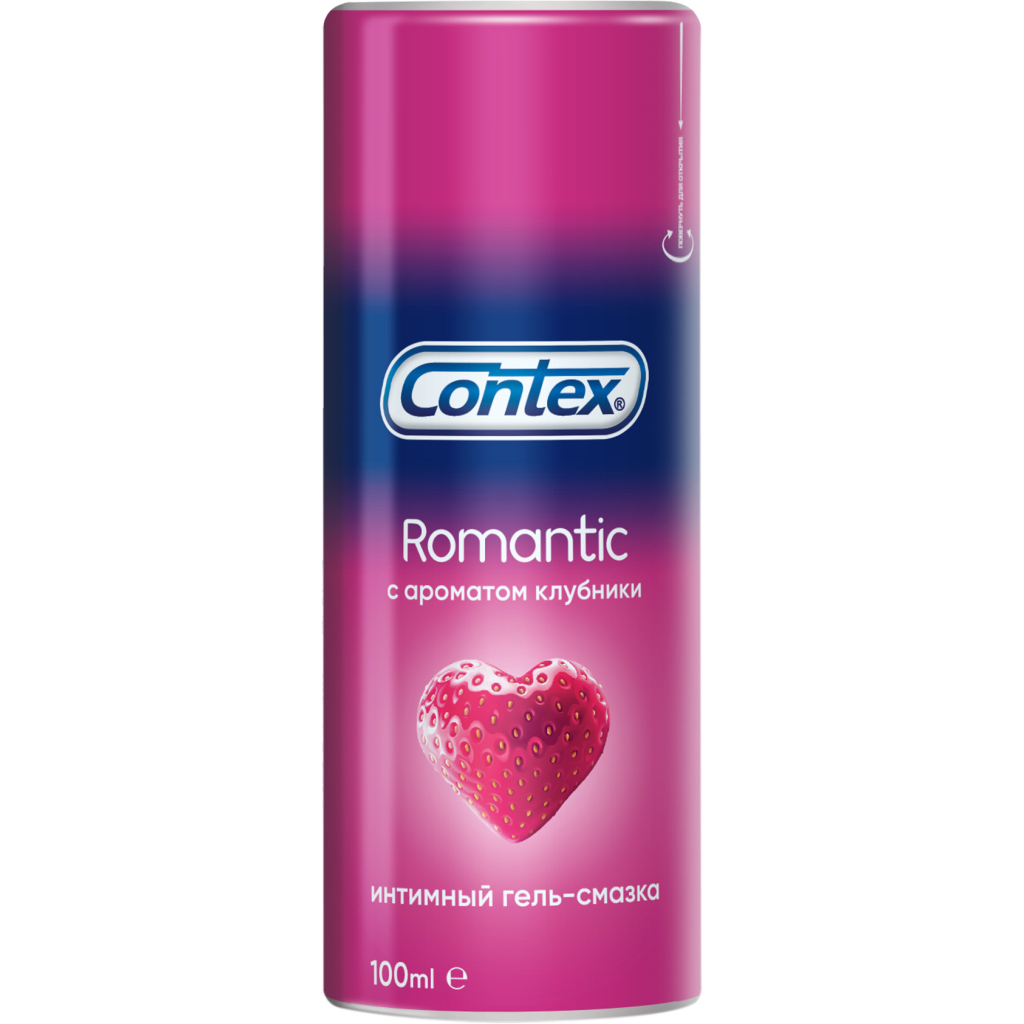Интимный гель-смазка Contex Romantic с ароматом клубники (лубрикант) 100 мл (5060040304037)