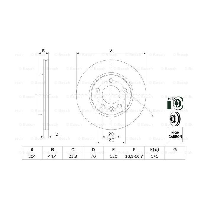 Тормозной диск Bosch 0 986 479 097 изображение 5