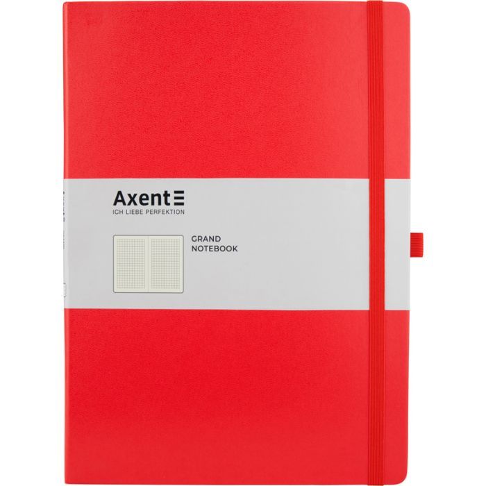 Блокнот Axent Partner Grand, 210х295, 100 л, клет, красный (8203-06-A)