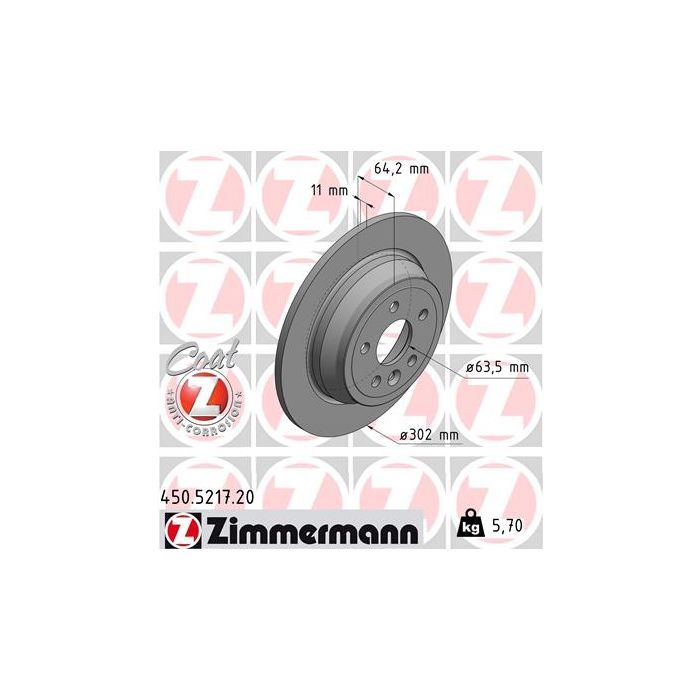 Тормозной диск ZIMMERMANN 450.5217.20