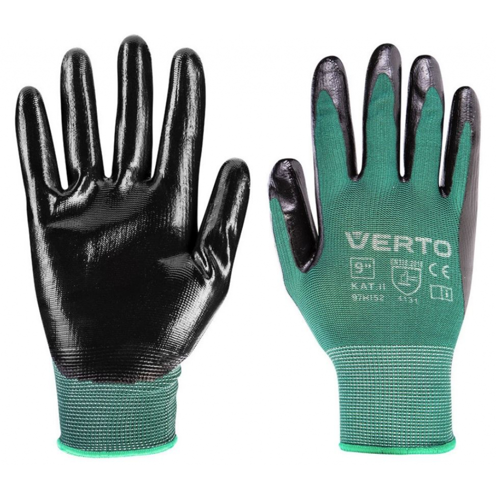 Захисні рукавиці Verto нітрилові покриттям, р. 10 (97H153)