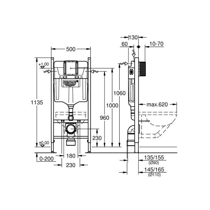 Інсталяція Grohe Rapid SL комплект 2 в1 (388400WG) зображення 2