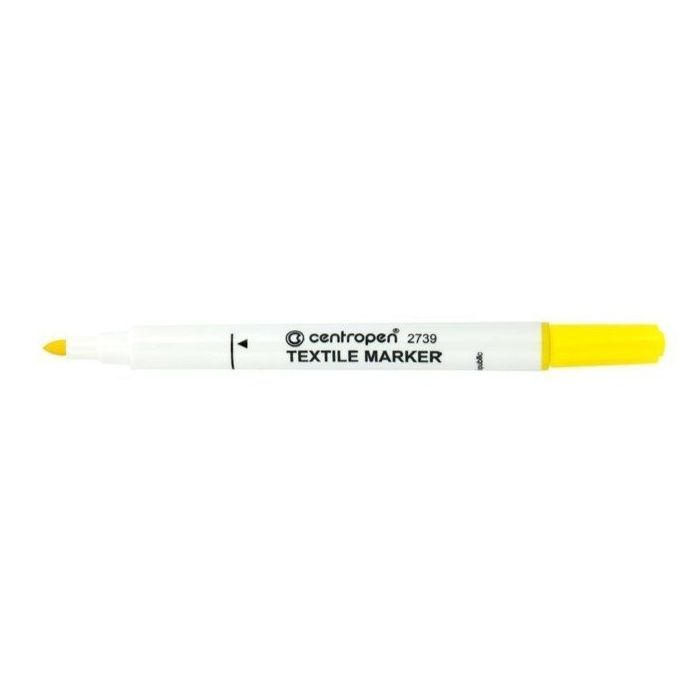 Маркер Centropen Textile 2 мм жовтий (2739/05)