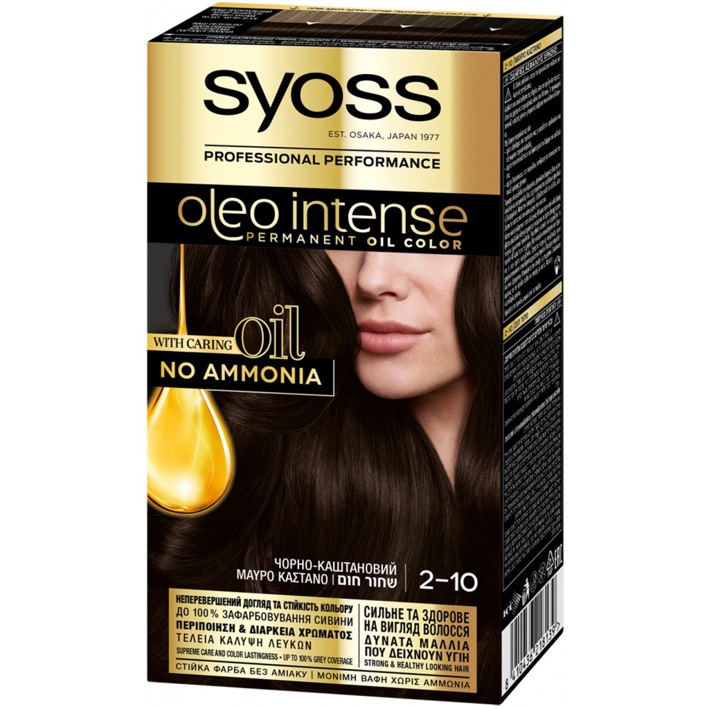 Фарба для волосся Syoss Oleo Intense 2-10 Чорно-каштановий 115 мл (8410436218139)