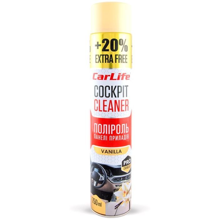 Автополіроль CarLife Ваніль Cockpit Cleaner 750мл (CF751)