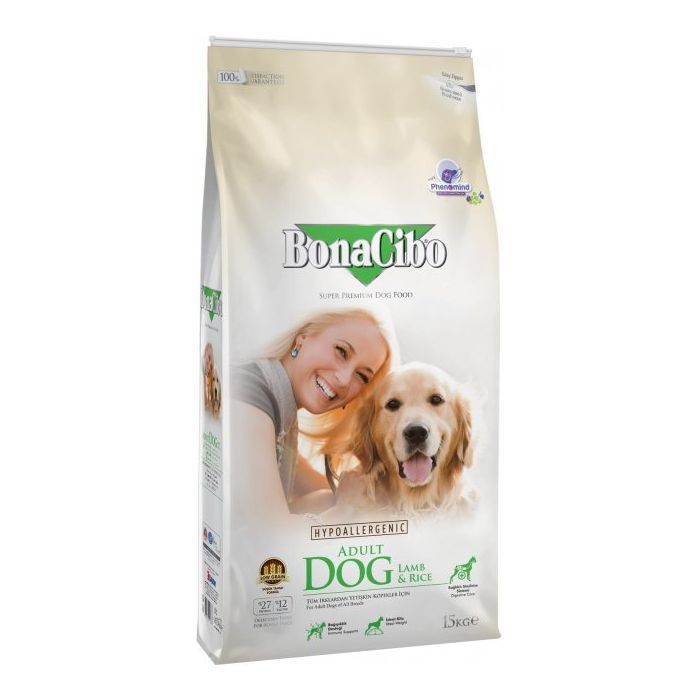 Сухой корм для собак BonaCibo Adult Dog Lamb&Rice 4 кг (BC406168)