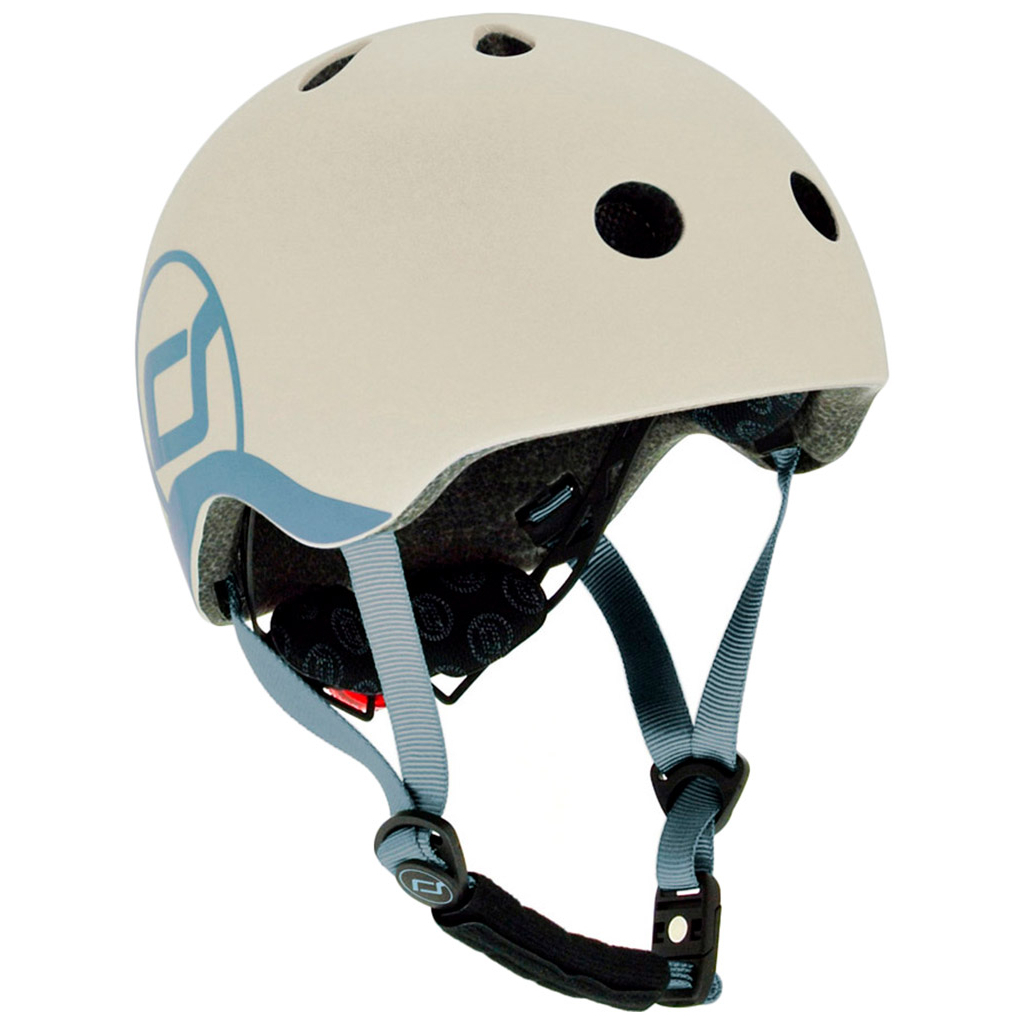 Шлем Scoot&Ride LED 51-55 см S/M Light Grey (SR-190605-ASH)