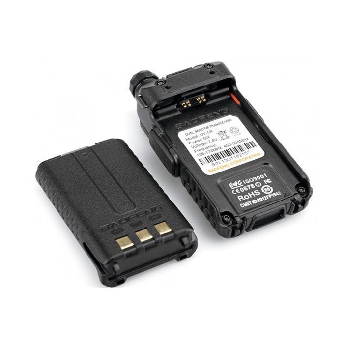 Аккумуляторная батарея Baofeng для UV-5R Std 1800mAh (BL-5_Black / Гр6374) изображение 3
