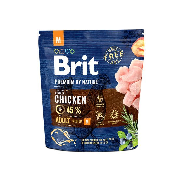 Сухий корм для собак Brit Premium Dog Adult M 3 кг (8595602526352)