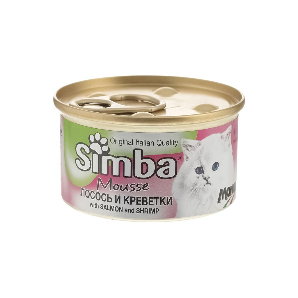 Консерви для котів Simba Cat Wet лосось та креветки 85 г (8009470009430)