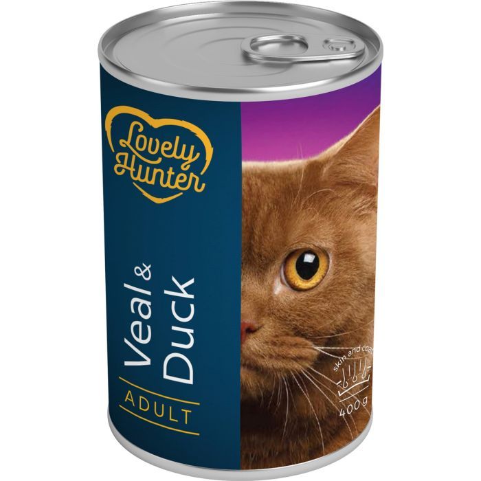 Консервы для кошек Lovely Hunter Adult Veal&Duck 400 г (LHU45350)