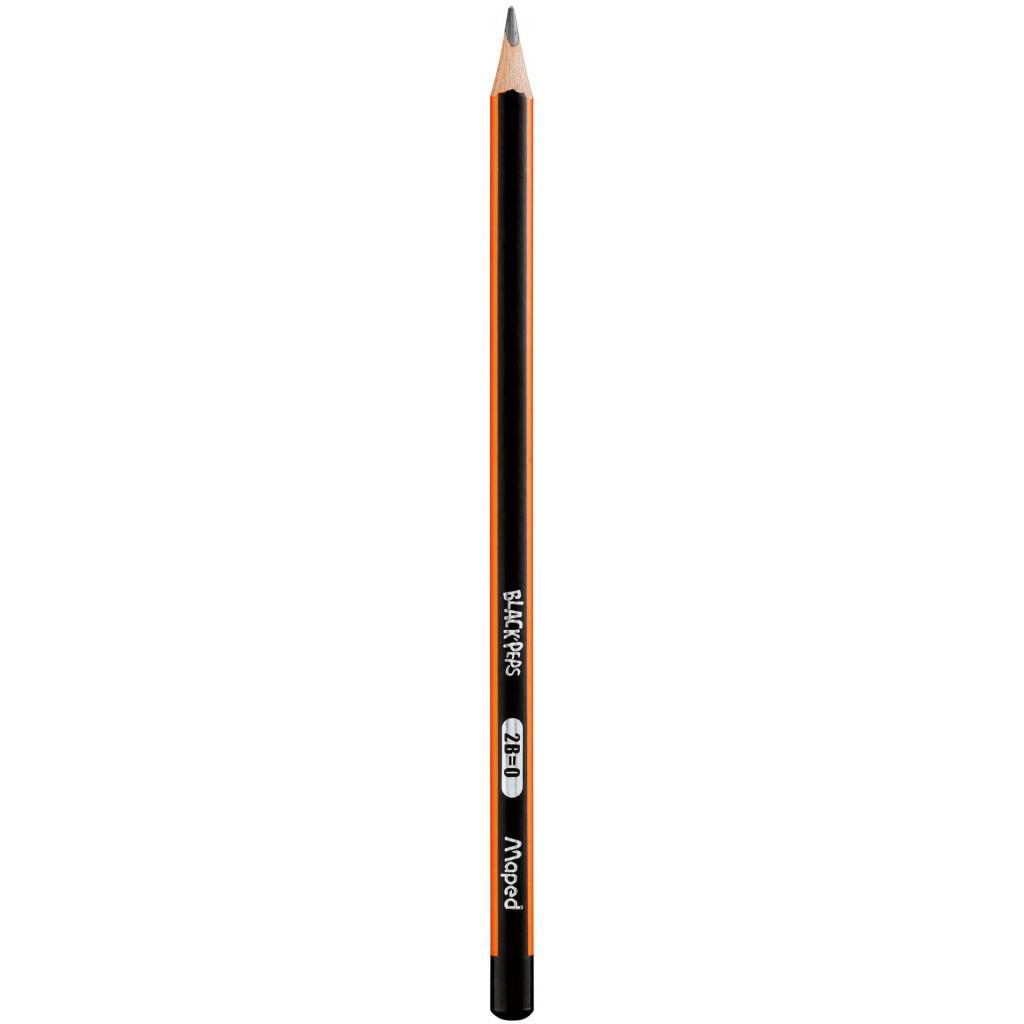 Олівець графітний Maped BLACK PEPS, 2B, без ластика (MP.850022)