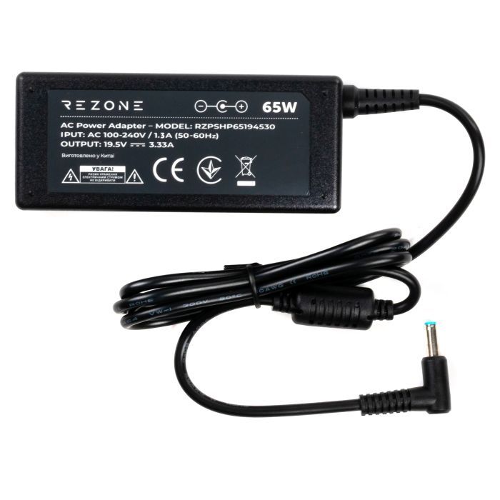 Блок питания к ноутбуку Rezone HP 65W 19.5V 3.33А 4.5*3.0 (RZPSHP65194530) изображение 3