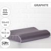 Подушка MirSon ортопедическая №6005 Noble stripe Graphite 58х40х10.5 (2200003260878) изображение 2