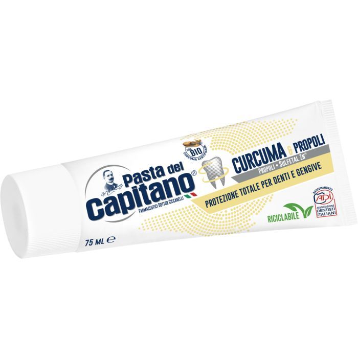 Зубная паста Pasta del Capitano Curcuma e Propoli Куркума и прополис 75 мл (8002140032110) изображение 2