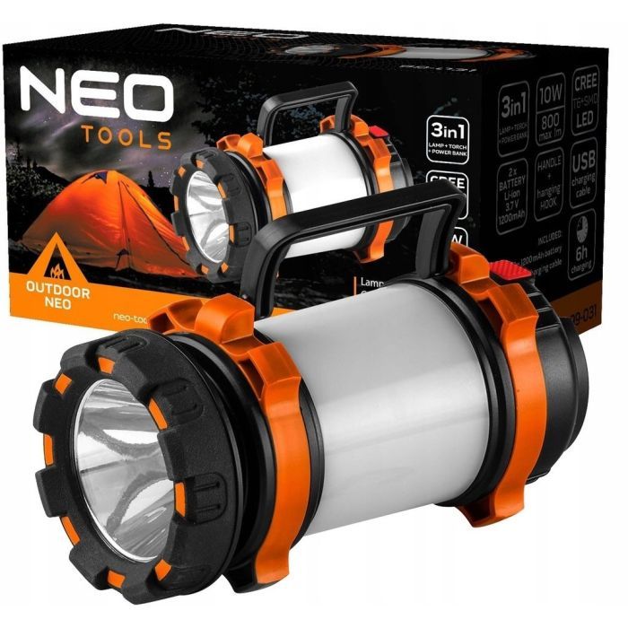 Фонарь Neo Tools 800 люмен 3в1, power bank, лампа, 10Вт, 1200 мАг (99-031) изображение 5