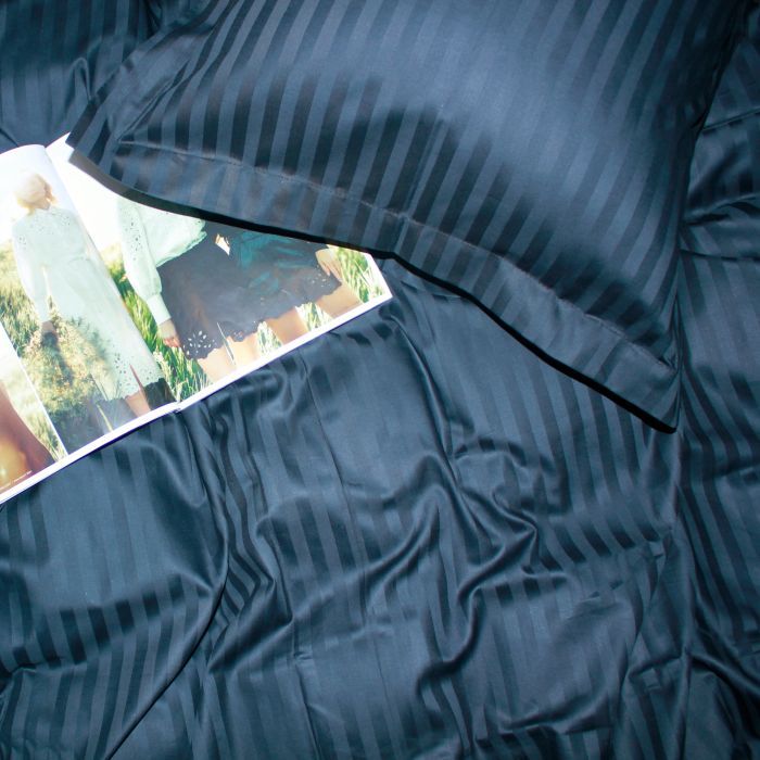Постільна білизна MirSon Satin 30-0021DarkBlue 160х220 Сімейний (2200005255803) зображення 5